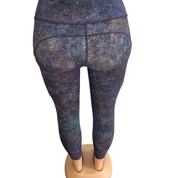 Lululemon Fast and Free Tight II 25"  Nulux Polar Lights Blue Multi - Picture 7 of 9